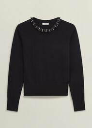 Oakley Beaded Sweater, Black, hi-res