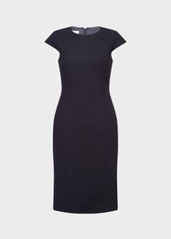 Leila Dress, Navy, hi-res