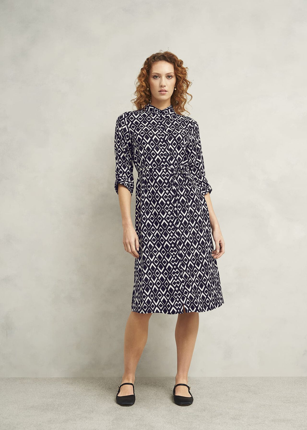 Cali Dress, Navy Ivory, hi-res