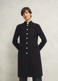 Wilma Wool Coat, Black, hi-res