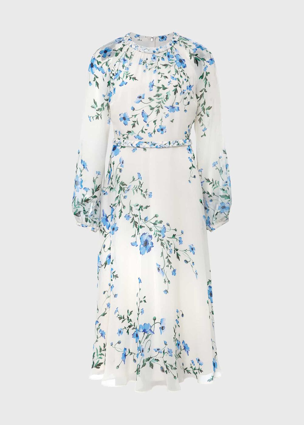 Renee Silk Floral Dress, Cream Multi, hi-res