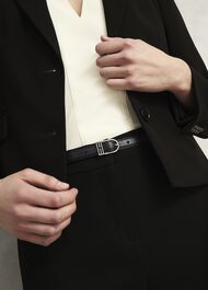 Carmina Leather Hip Belt, Black, hi-res