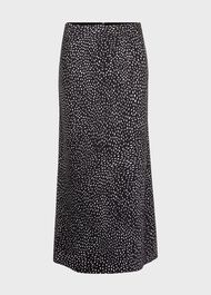 Jas Satin Skirt, Black Ivory, hi-res