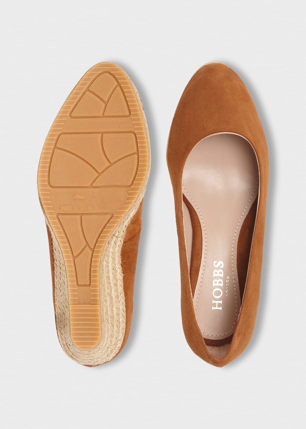 Anna Espadrille Court Shoes, Tan Brown, hi-res