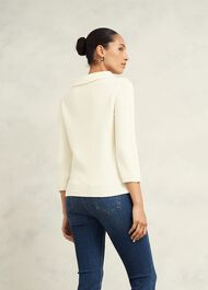 Camilla Cotton Jumper, Warm Ivory, hi-res