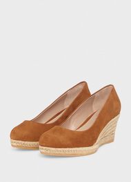 Anna Espadrille Court Shoes, Tan Brown, hi-res