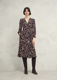 Petite Zainah Dress, Navy Multi, hi-res