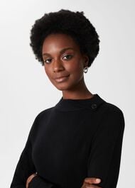 Talia Wool Cashmere Sweater, Black, hi-res