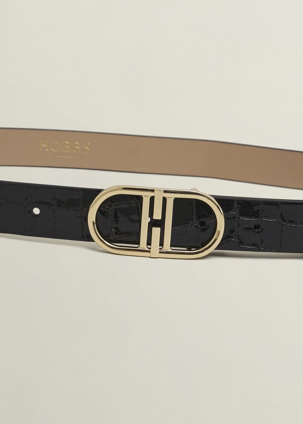 Kiera Leather Belt, Black, hi-res