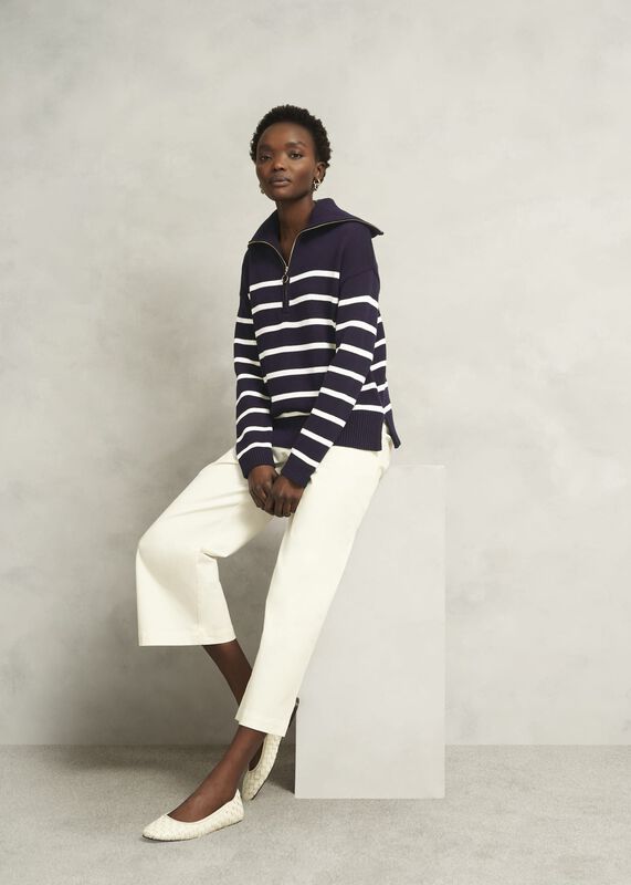 Amy Stripe Cotton Sweater