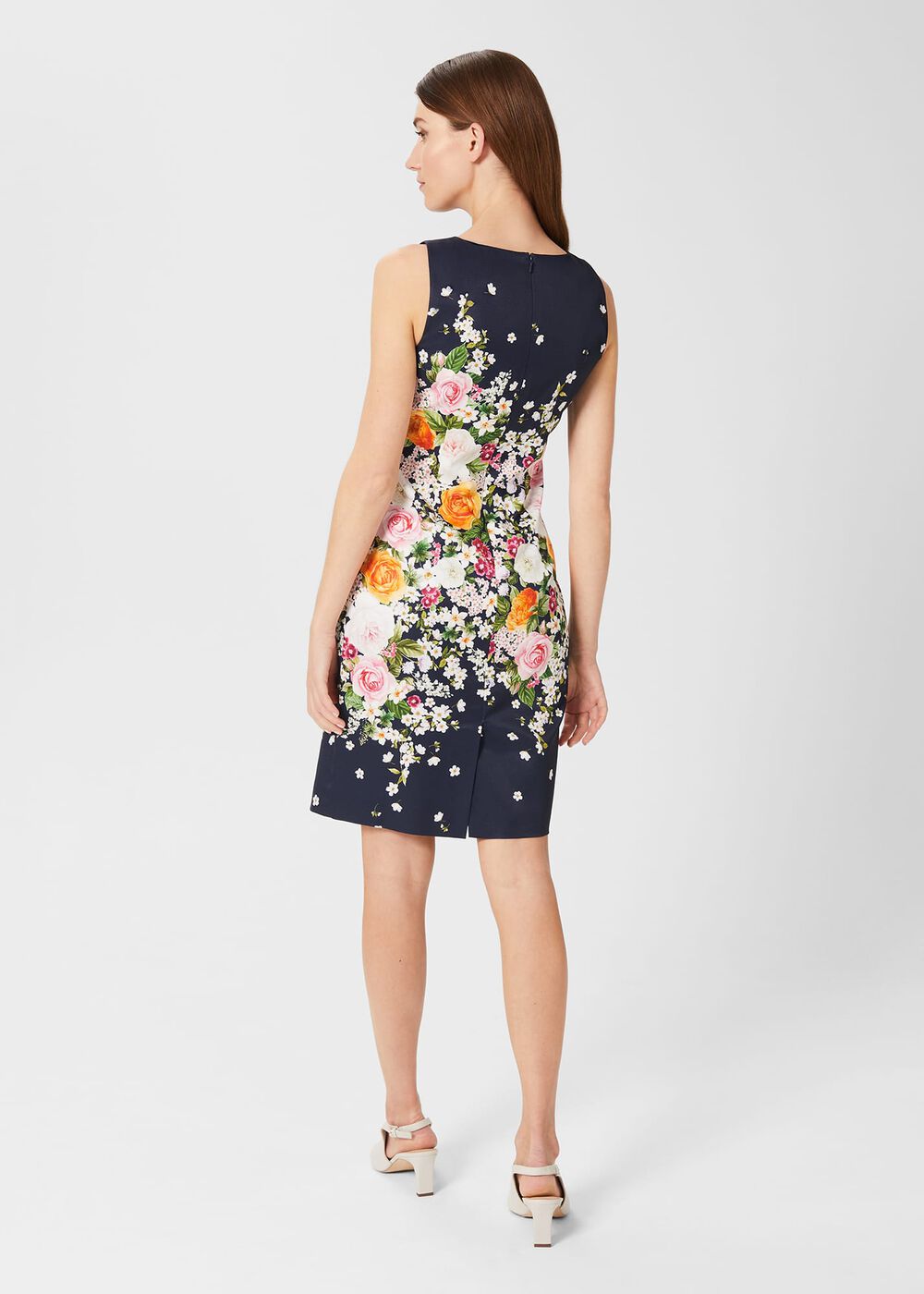 Moira Floral Shift Dress, Navy Pink, hi-res