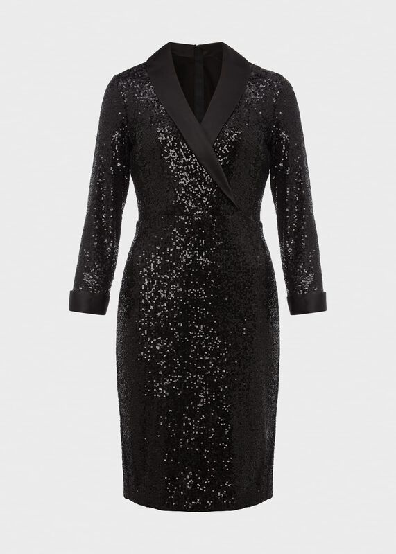 Carys Sequin Tux Dress