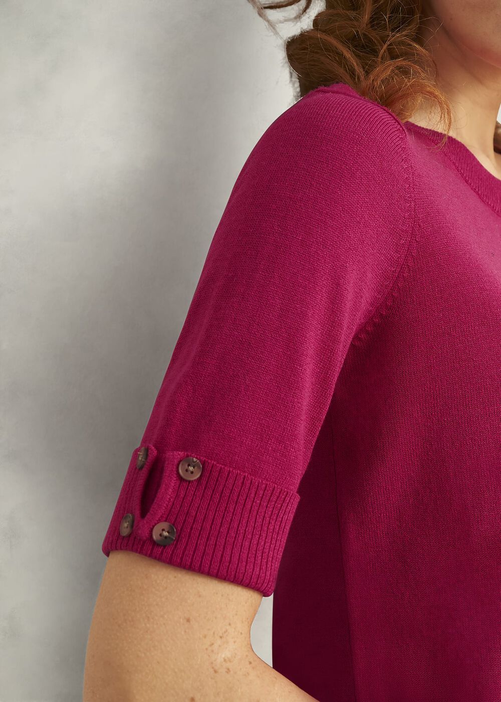 Leanne Knitted Top With Wool, Zinnia Pink, hi-res