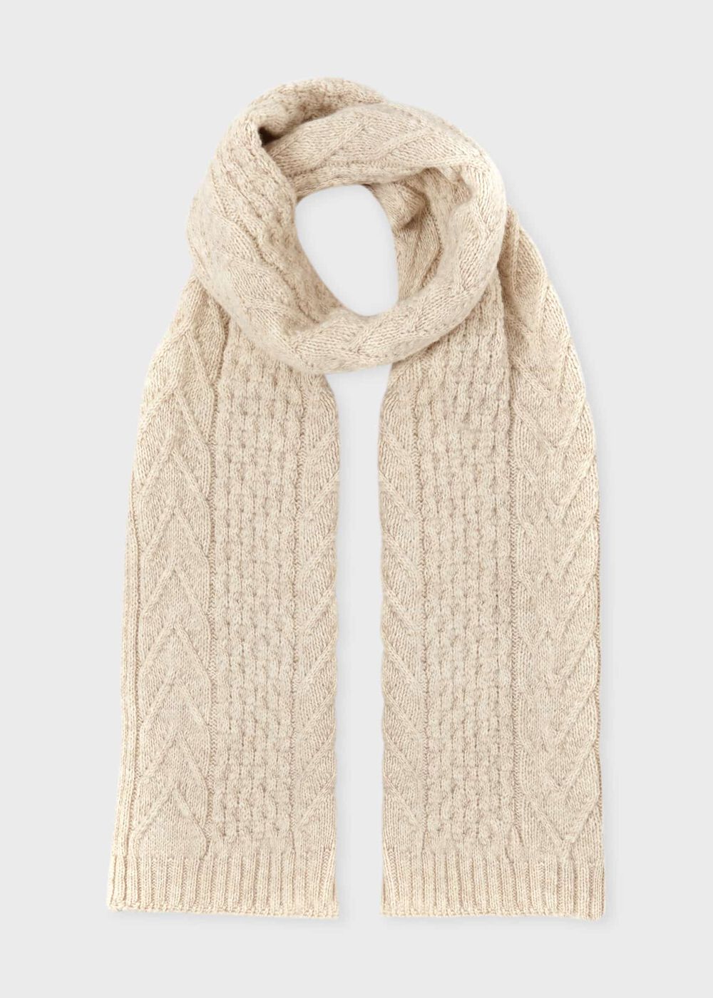 Taylor Cable Scarf, Natural, hi-res