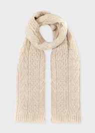 Taylor Cable Scarf, Natural, hi-res