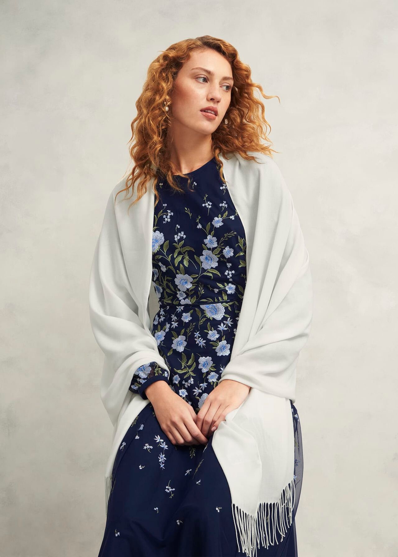 Matilda Scarf, Ivory, hi-res