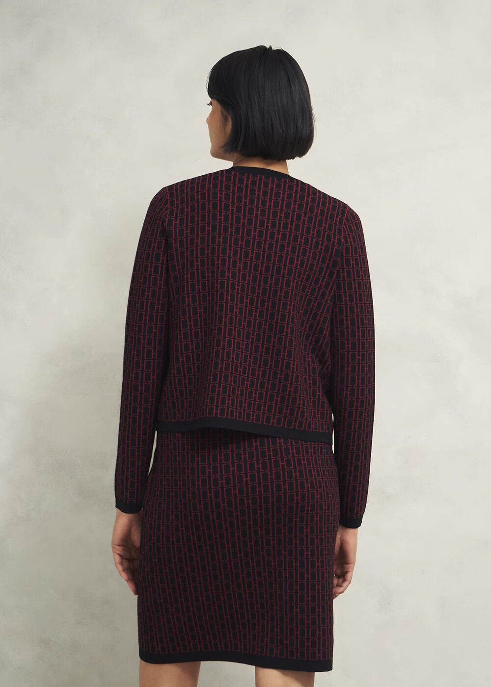 Perrie Knitted Jacket, Black Rhubarb, hi-res