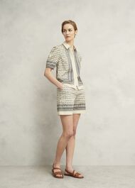 Suri Shorts, Cream Navy, hi-res
