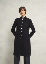 Wilma Wool Coat, Black, hi-res