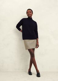 Marlena Cashmere Funnel Neck Jumper, Hobbs Navy, hi-res