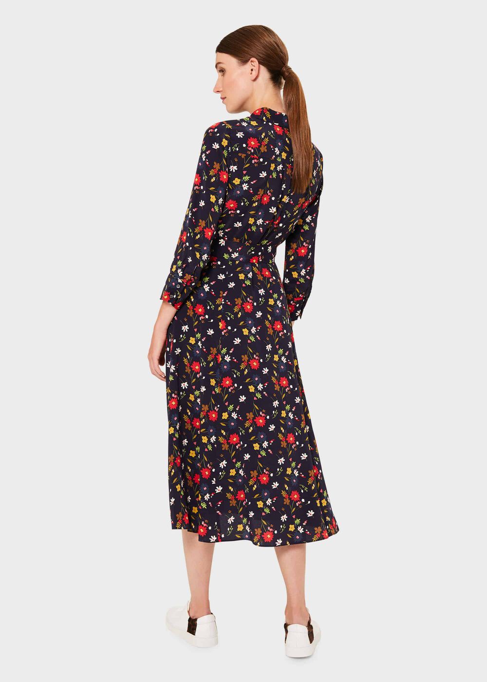 Annette Floral Midi Dress, Midnight Multi, hi-res