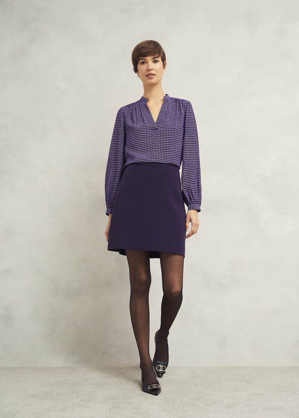 Fenella Aline Skirt, Grape Purple, hi-res