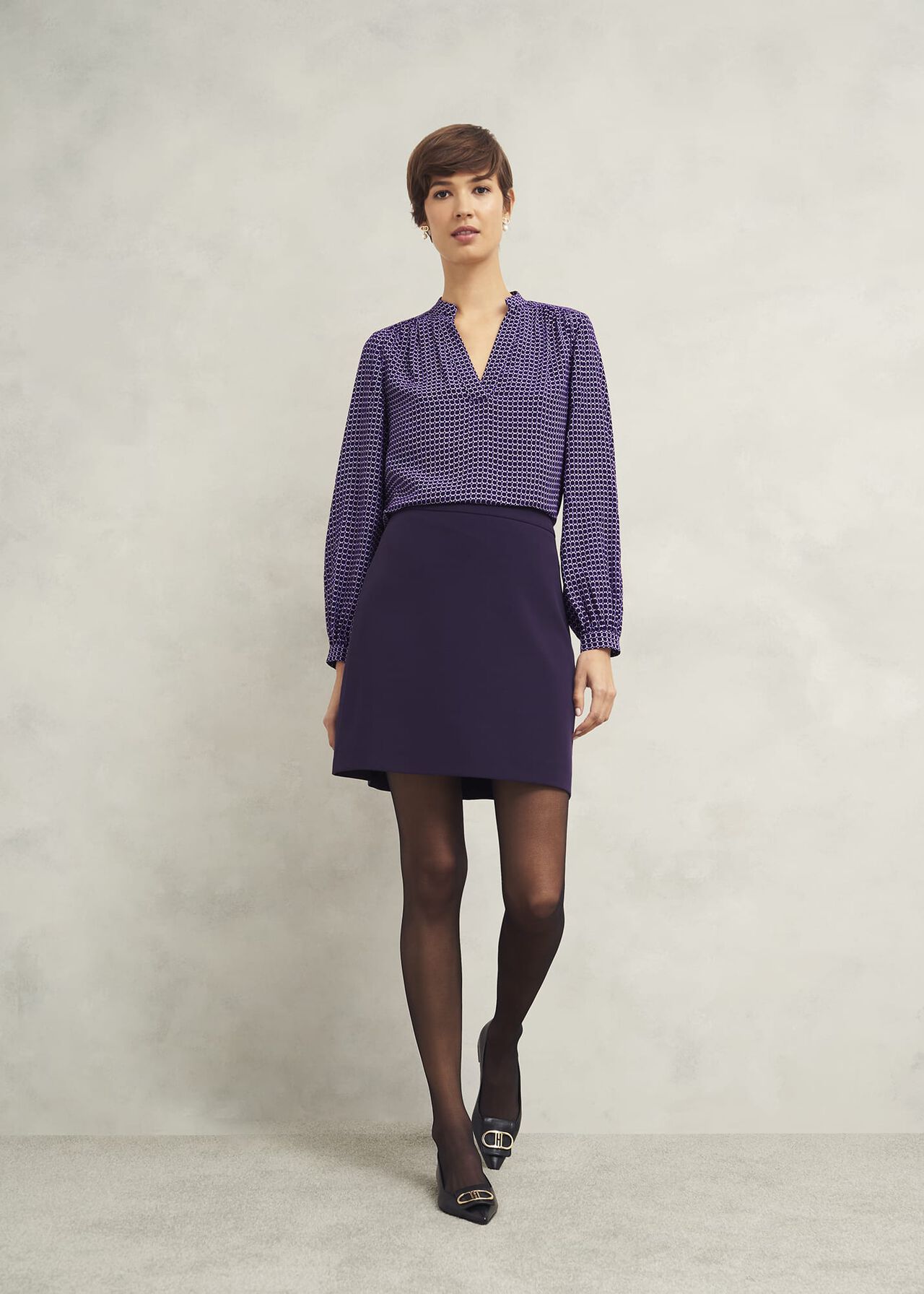 Fenella Aline Skirt, Grape Purple, hi-res