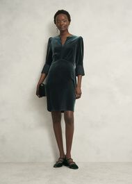 Rosaleen Velvet Heeled Mary Janes, Ponderosa Green, hi-res