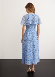 Forbury Paris Midi Dress, Blue Ivory, hi-res