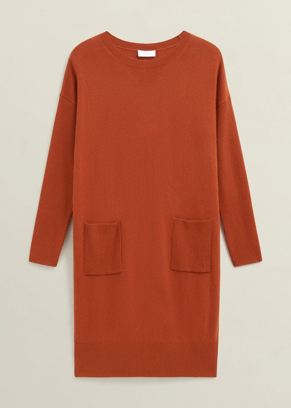 Devora Knitted Dress, Sienna Orange, hi-res