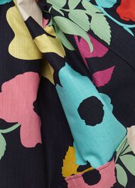 Allison Cotton Blend Floral Shift Dress, Navy Multi, hi-res