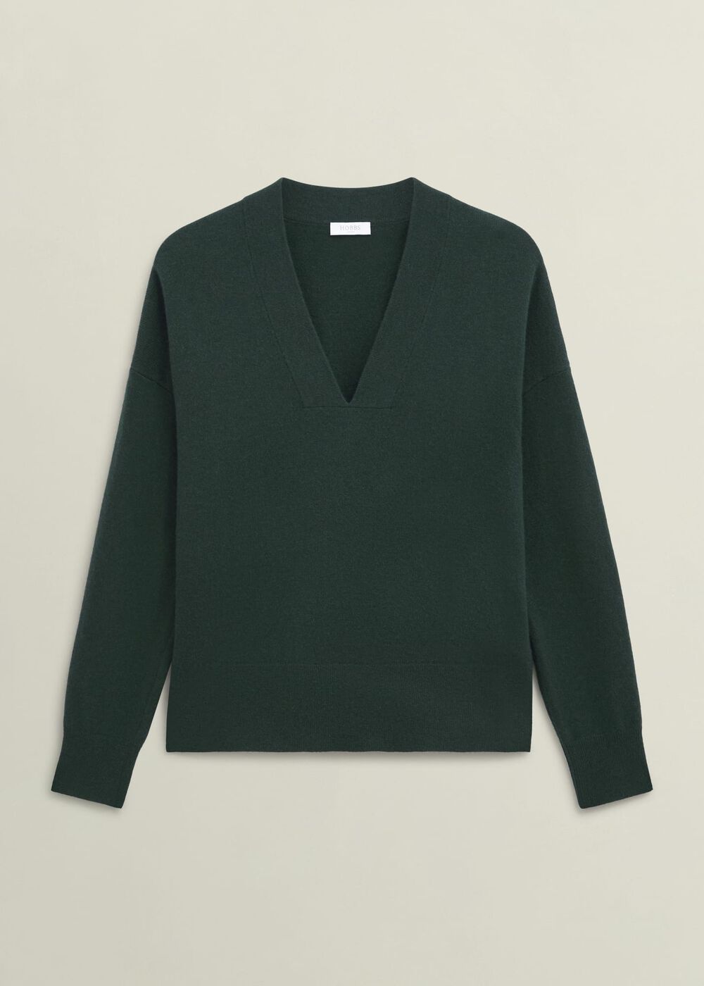 Lettie Wool Blend V Neck Sweater, Ponderosa Green, hi-res