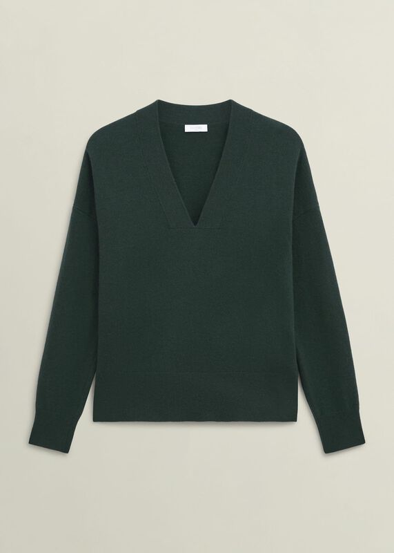 Lettie Wool Blend V Neck Sweater