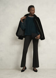 Tallulah Velvet Top, Evergreen, hi-res