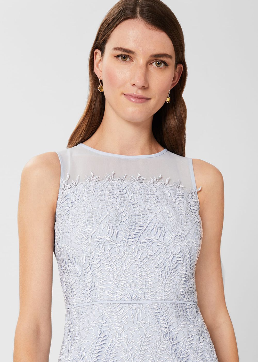 Adela Lace Shift Dress, Pale Blue, hi-res