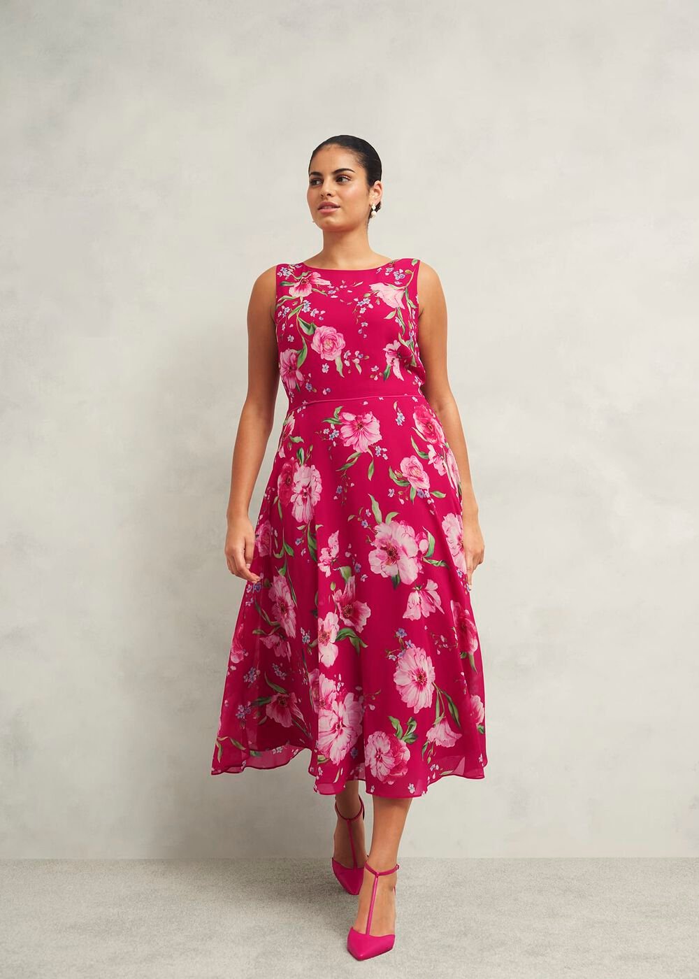Petite Carly Dress, Pink Multi, hi-res