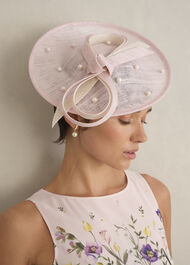 Abbie Fascinator, Pale Pink Ivory, hi-res