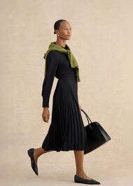 Ginny Shirt Dress, Black, hi-res