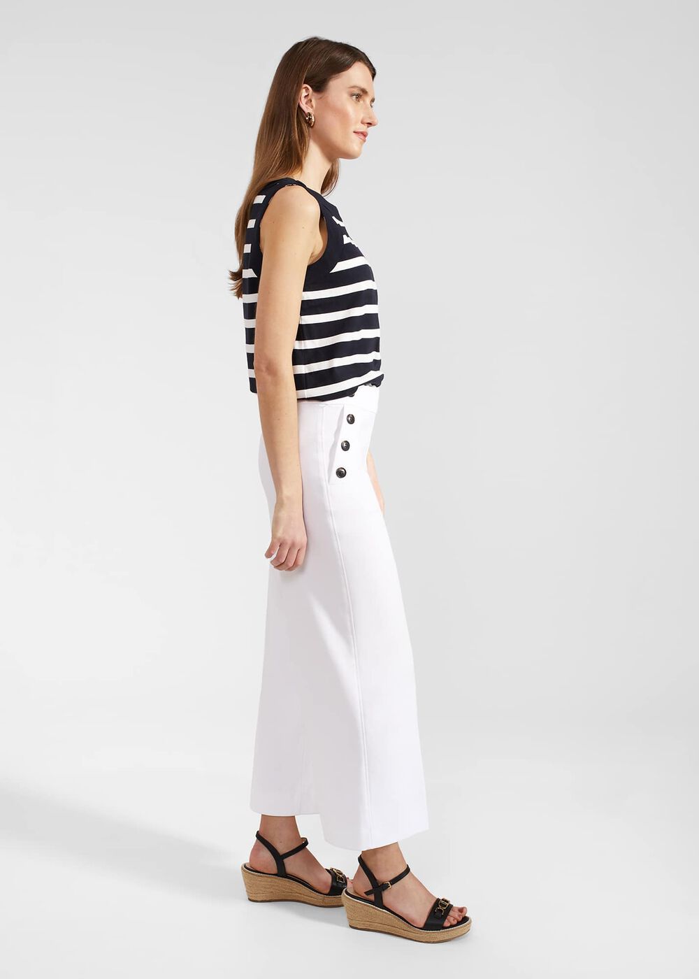 Simone Crop Pants, White, hi-res
