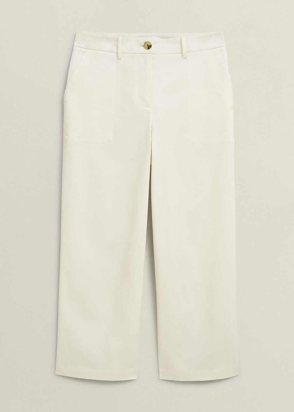 Clemmie Cotton Trousers, Milky White, hi-res