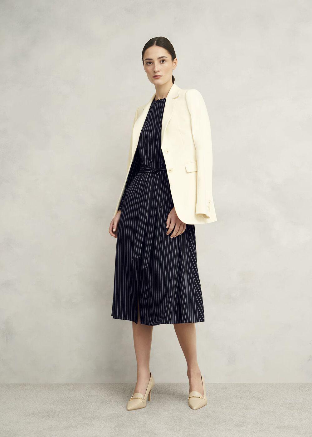 Finley Dress, Navy Ivory, hi-res