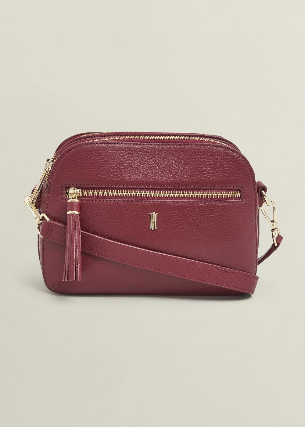 Carlton Leather Crossbody Bag, Beryl Red, hi-res