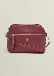 Carlton Leather Crossbody Bag, Beryl Red, hi-res