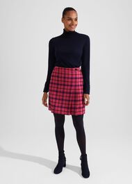 Leah Wool Skirt, Pink Multi, hi-res