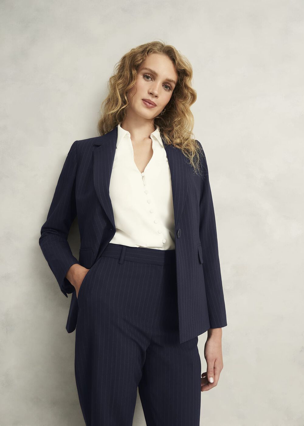 Salisbury Jacket With Wool, Navy Ivory, hi-res