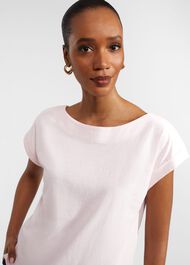 Alycia Cotton Slub T-Shirt, Pale Pink, hi-res