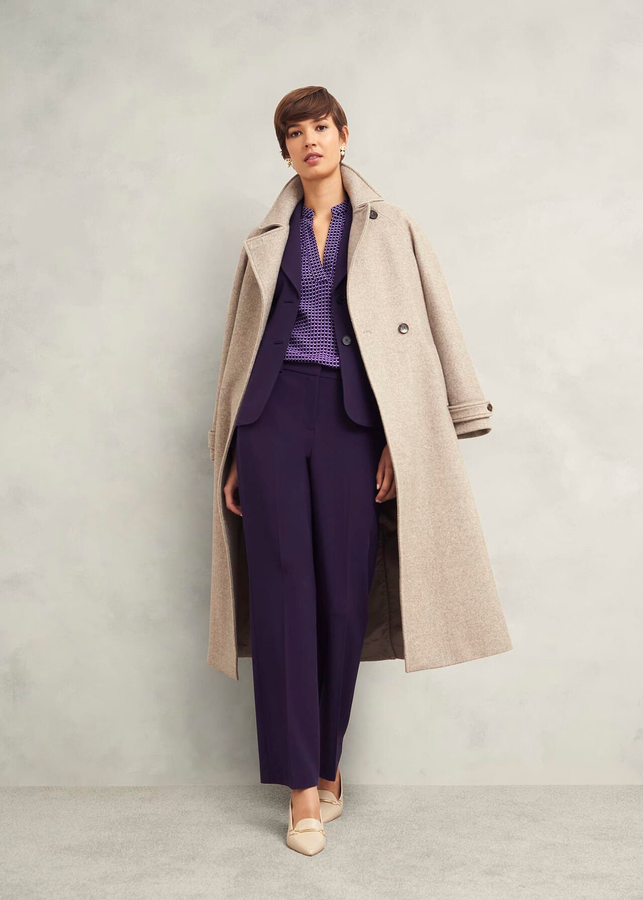 Fenella Straight Pants, Grape Purple, hi-res
