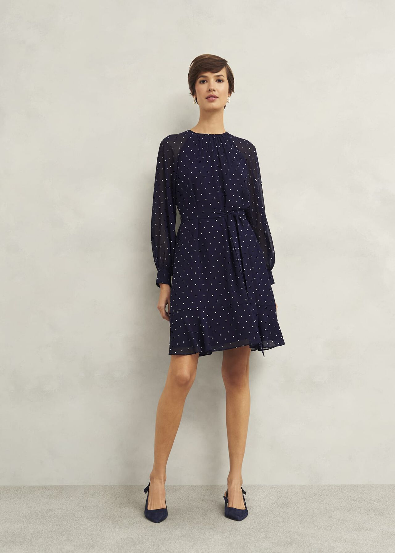 Rosie Dress, Navy Ivory, hi-res