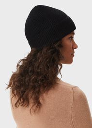 Mabel Cashmere Hat , Black, hi-res