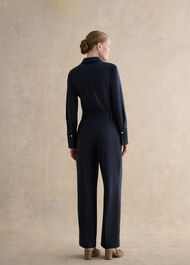 Dannie Wide Leg Pants, Hobbs Navy, hi-res